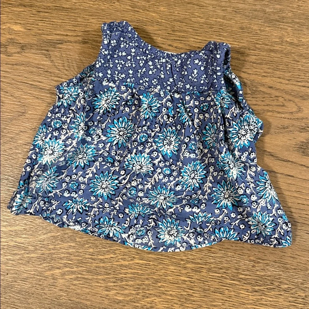 Gap baby Floral Blue Kids Outfit Set - size 6-12m